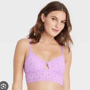 Colsie Eyelet Bralette Violet Size XS